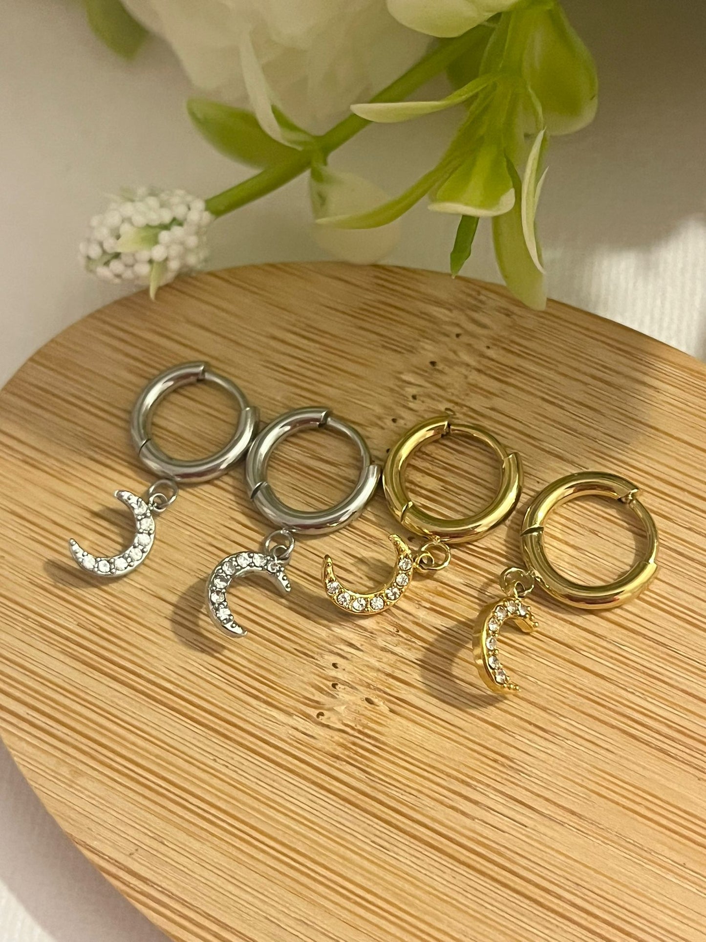 Boucles d'oreille Lune