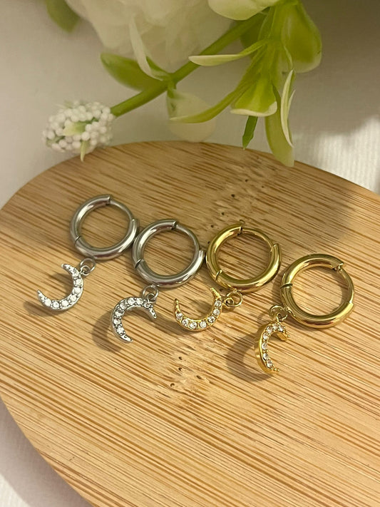 Boucles d'oreille Lune