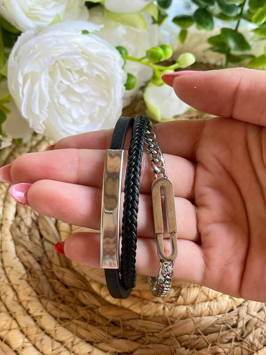Bracelet triple cuir